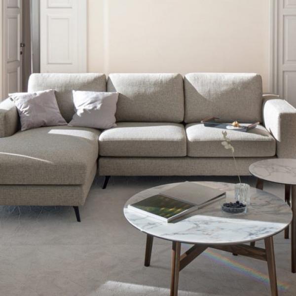 Sofa góc phải Square next hiện đại da L4Y